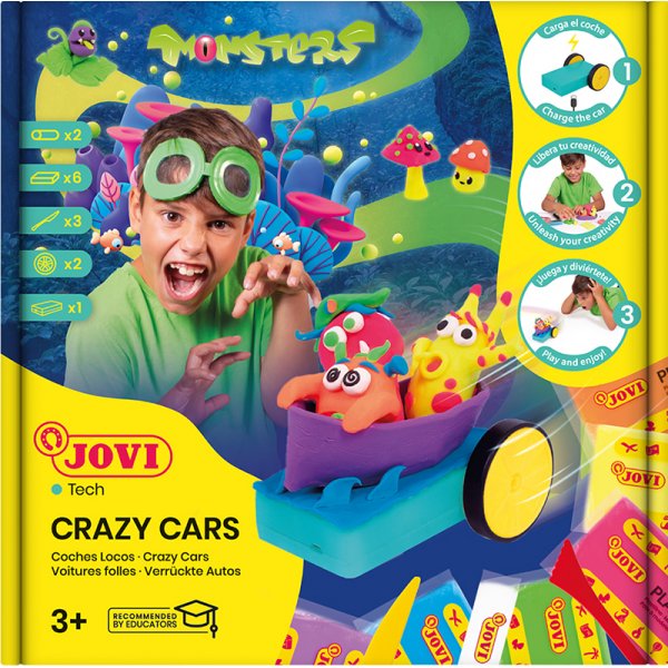 Kleiset - Jovi-tech Plastilina - Racewagenkit neonkleuren