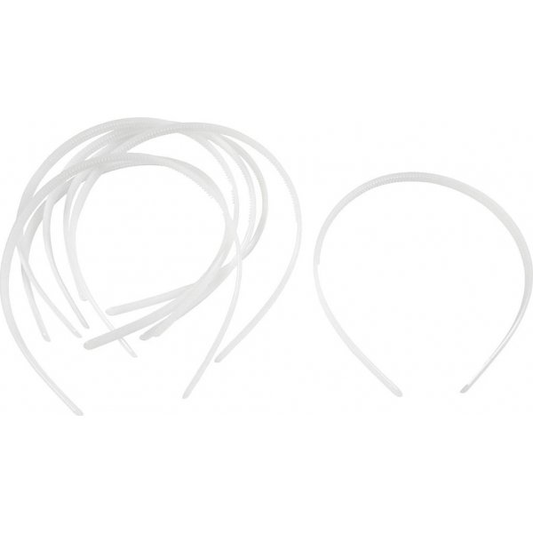 Diadeem - 8 mm - wit - 20 st
