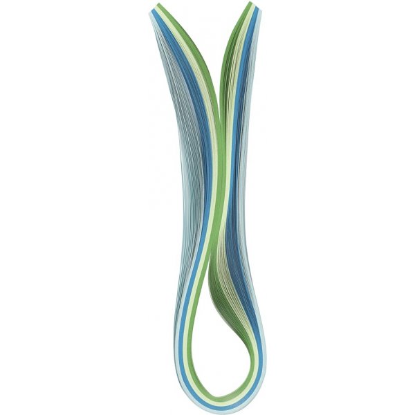 Quilling strips - blauw - groen - limoengroen - turkoois - 100 st Quilling strips - blauw - groen - limoengroen - turkoois - 100 st