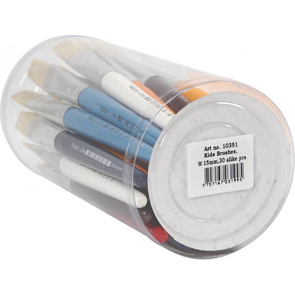 Kinderborstels - plat - 30 st Kinderborstels - plat - 30 st