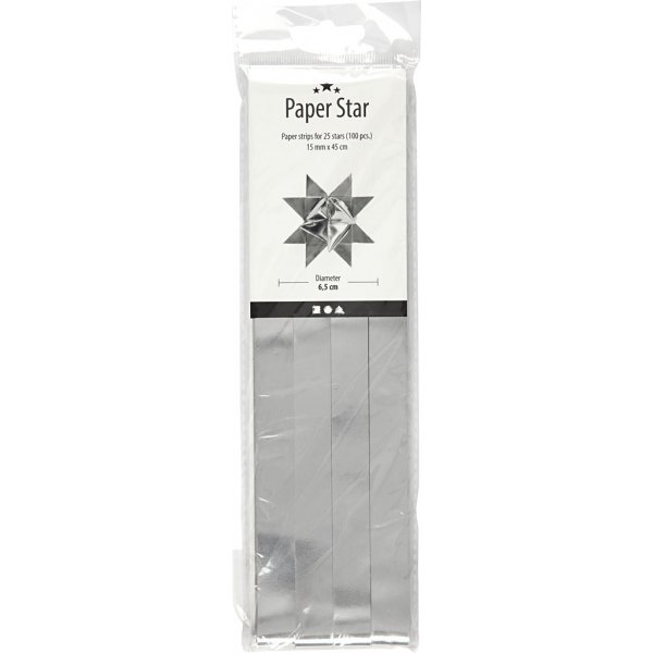 Sterstroken - zilver - Ø6,5 cm - 100 stroken Sterstroken - zilver - Ø6,5 cm - 100 stroken