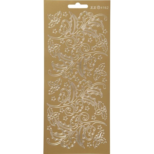 Stickers - goud - hulst - 10 x 23 cm
