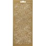 Stickers - goud - hulst - 10 x 23 cm