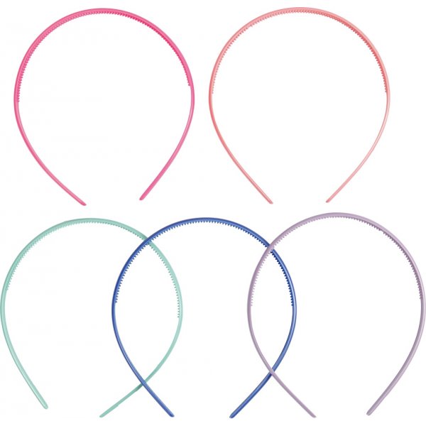 Diadeem - 8 mm - gemengde kleuren - 5 st