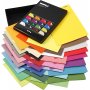 Gekleurd karton - gemengde kleuren - A4 - 100 g - 16x10 vel