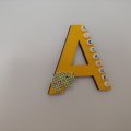 Klant imago Onbehandelde houten letters 80x5 mm - A