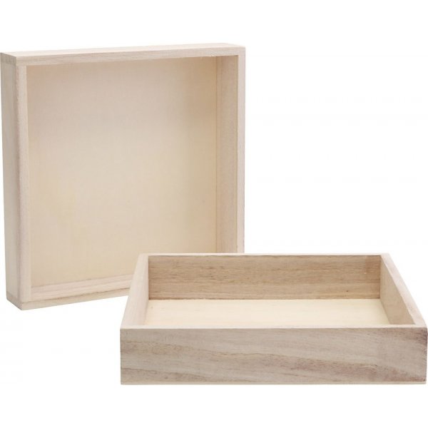 Houten lijsten met rand - 6,2x16,2x3 cm - 10 st