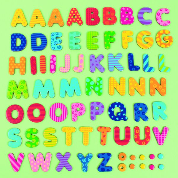 Magnetische letters met patroon 60 st