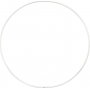 Metalen ring - wit - 15 cm - 10 st