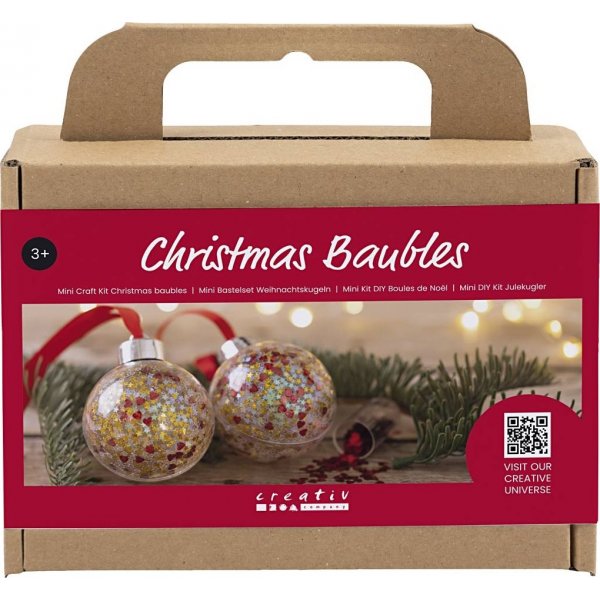Mini DIY Kit Kerstboomballen - Pailletten