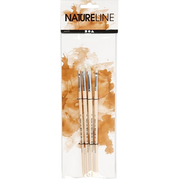 Natur Line Penselen - nr. 00+1+2+4 - bord - 4 st Natur Line Penselen - nr. 00+1+2+4 - bord - 4 st