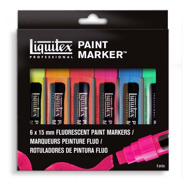 Kleurstiftset Liquitex Wide 15mm - Fluorescerend