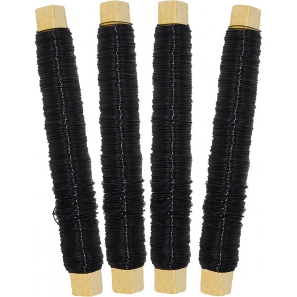 Metaaldraad zwart 4-pack