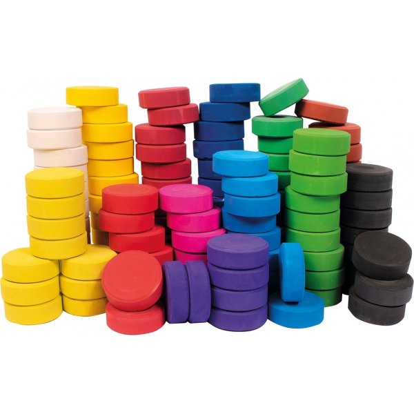 Kleur pucks  55-57 mm 144 st