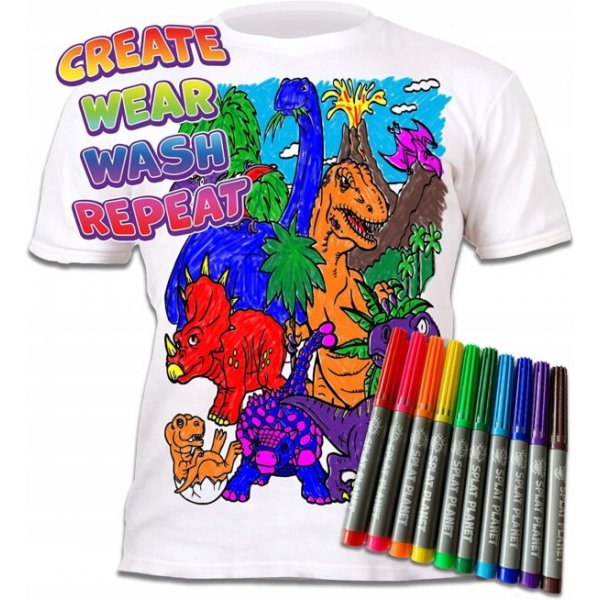 Kleur je T-shirt - Dinosaurussen Kleur je T-shirt - Dinosaurussen