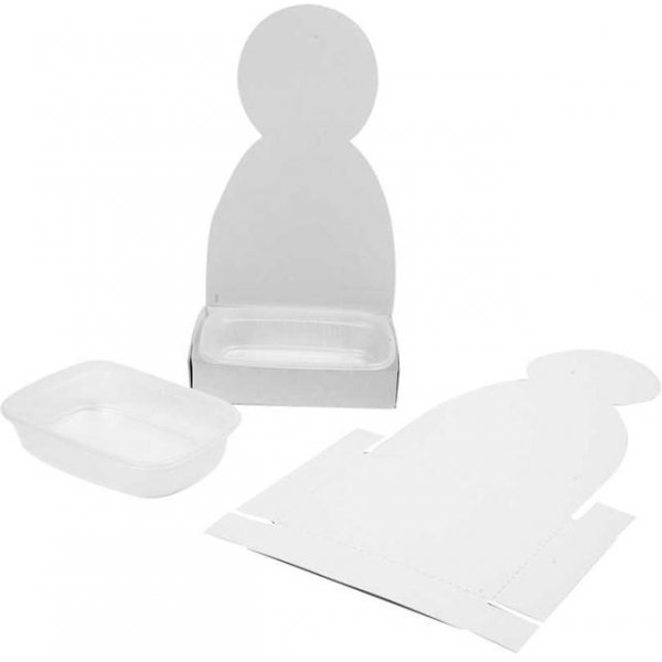 Figuurvormige kweekdozen - wit - 6 st