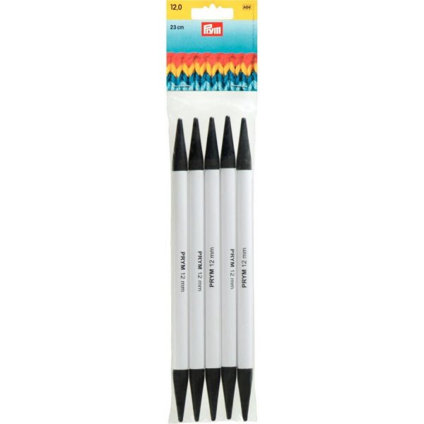 Kunststof breinaalden met dubbele punt grijs 23 cm 12,00 mm 5 st