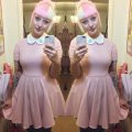 Klant imago Effen jersey stof - 07 - babyroze - 150 cm