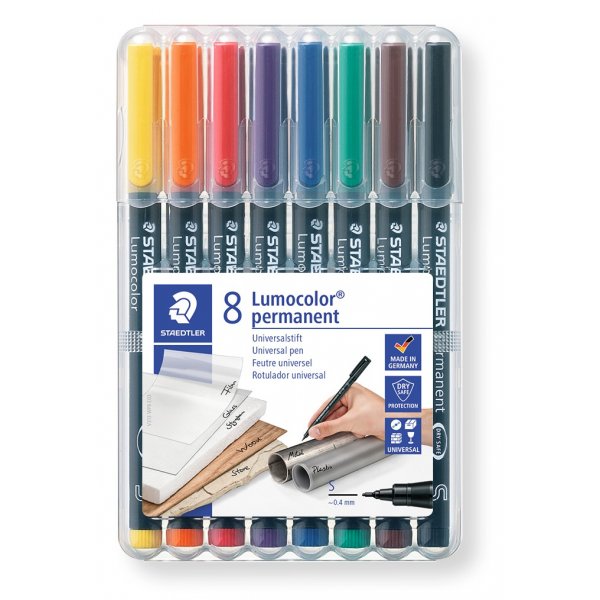 OH Pennen permanent 0,4 mm - 8 stiften