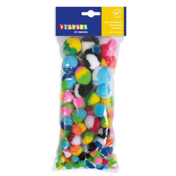 Pompom Veelkleurig - 100 st