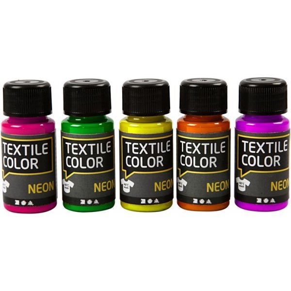 Textile Color textielverf - gemengde kleuren - 5 x 50 ml