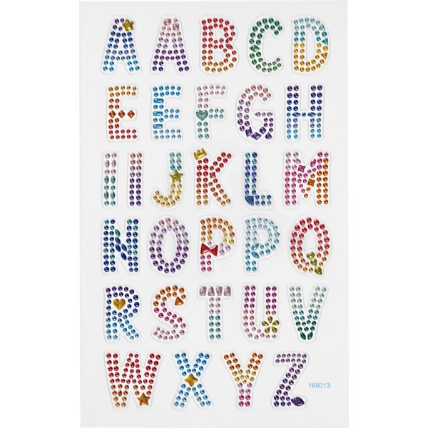 Diamantstickers - het alfabet Diamantstickers - het alfabet
