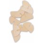 Houten beeldjes met houders - 10 st