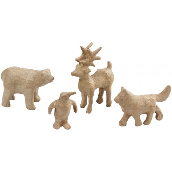 Pooldieren - 4-pack - Sledehond, pingun, ijsbeer en rendier
