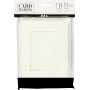Passepartout kaart met envelop - gebroken wit - rechthoekig - 10 sets