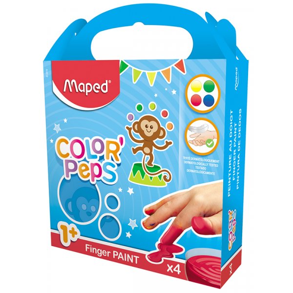 Kinderverf - Maped - Color' peps vingerverf voor kleine kinderen