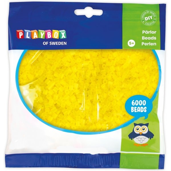 Tube kralen Transparant geel - 6000 st Tube kralen Transparant geel - 6000 st