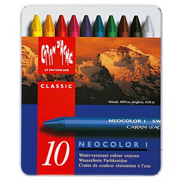 Waskrijt Caran d'Ache NeoColor I - 10 kleurpotloden