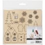 Doe-het-zelf houten figuren - huizen - hout - herten