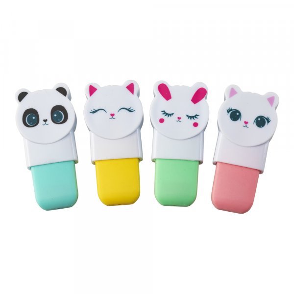Markeerstiften 4-pack - Schattige dieren