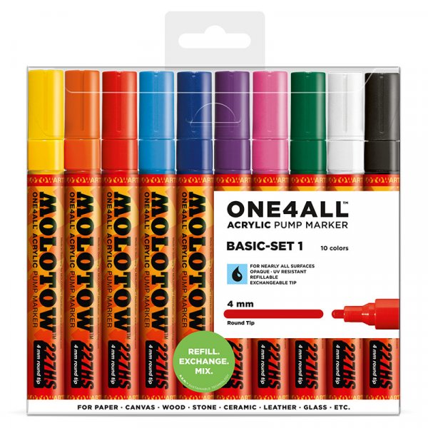 Acrylstiften One4All 4mm 10 Pennen - Basic I