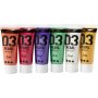 Schoolverf Acryl - Metallic - complementaire kleuren - metallic - 6 x 20 ml