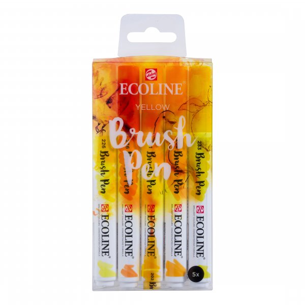 Ecoline Brush Pen 5-pack - Geel