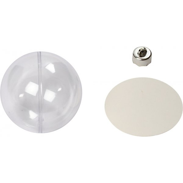 Decoratieve bal - transparant - 8 cm - 5 st