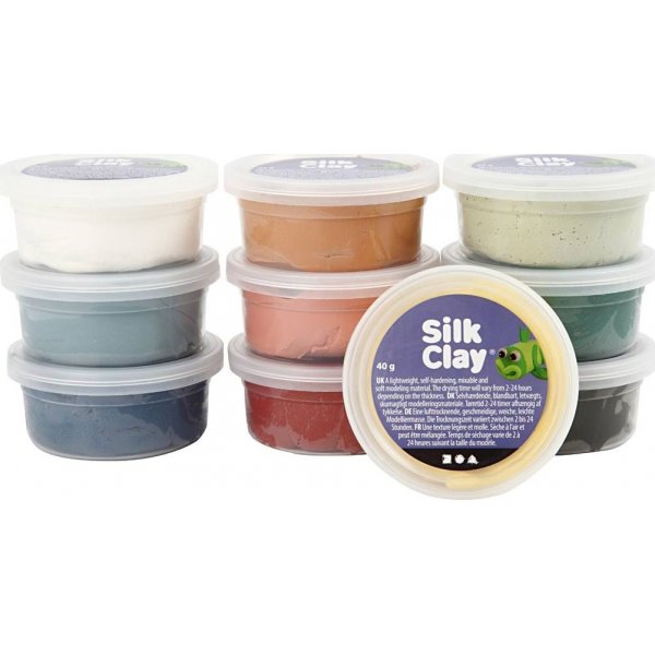Silk Clay - doffe kleuren - 10 x 40 gr