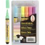 Deco textielstiften - 3 mm - neonkleuren - 6 st