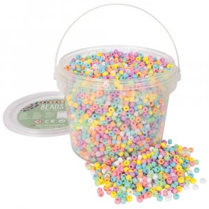 Kleine ponykralen in pastelkleuren - ca. 2100 stuks. Kleine ponykralen in pastelkleuren - ca. 2100 stuks.