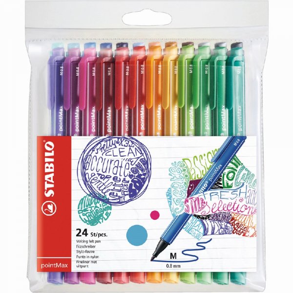 Vezelpennen PointMax - 24-pack