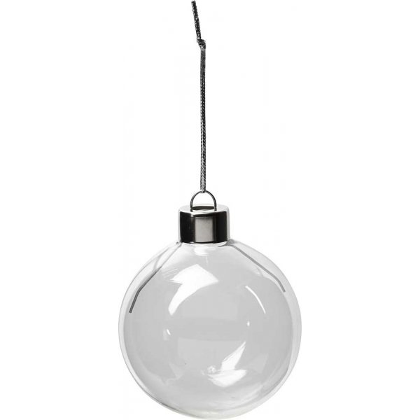 Glazen bollen - transparant - 8 st