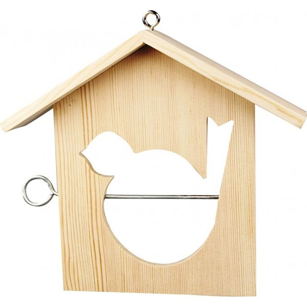 Houten vogelhuisje om op te hangen