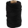 Macramgaren - zwart - 4 mm - 55 m