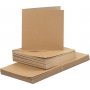Kaarten en enveloppen - naturel 16 x 16 cm - 50 sets