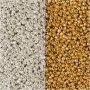 Rocaille kralen - goud - zilver - 2 x 7 gr