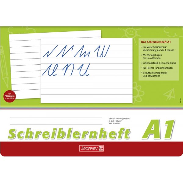 Notitieboekje - Schrijfstijl A4 - horizontaal nr.1A