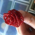 Klant imago Rocaille kralen zilver gevoerd � 2,6 mm - donkerrood 17 gr