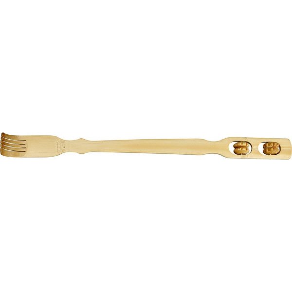 Houten rugkrabber met massagewiel